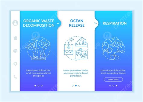 Natural Carbon Dioxide Sources Onboarding Vector Template Usability Ui ...