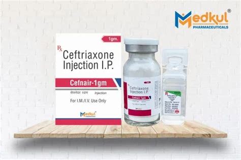 1gm Ceftriaxone Injection I P At Rs 62 32 Box Ceftriaxone Sodium Injection In Ambala Id