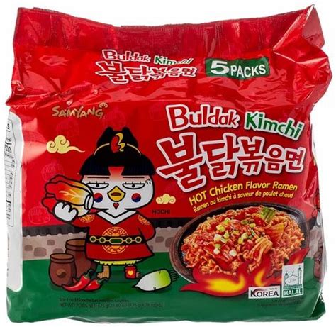 G Samyang Hot Chicken Ramen Buldak Kimchi Noodles At Plate In Chandigarh