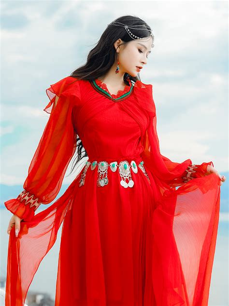 Dunhuang Exotic Clothes Desert Long Dress Western Ethnic Style Seaside