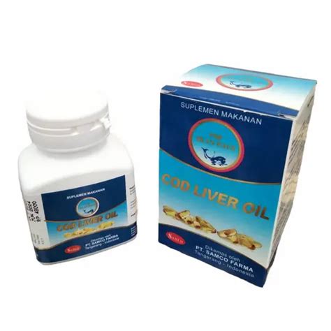 Cap Ikan Paus Cod Liver Oil 100 Kapsul Kegunaan Efek Samping Dosis