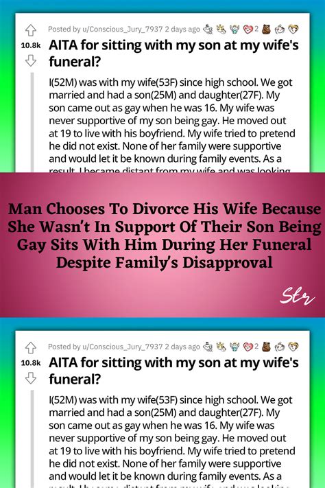 Man Chooses To Divorce His Wife Because She Wasn T In Support Of Their Son Being Gay Sits With