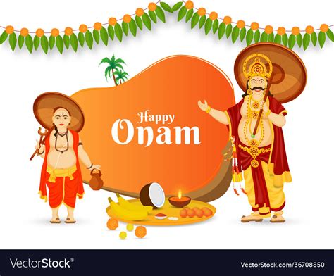 Happy Onam Celebration Poster Design Royalty Free Vector