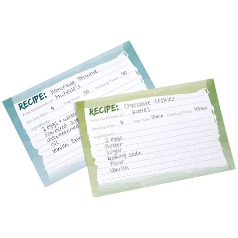 Recipe Cards Worksheets Library