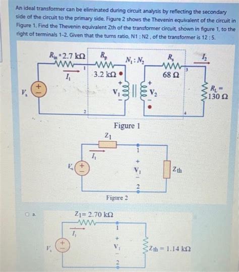 Solved An Ideal Transformer Can Be Eliminated During Circuit Chegg