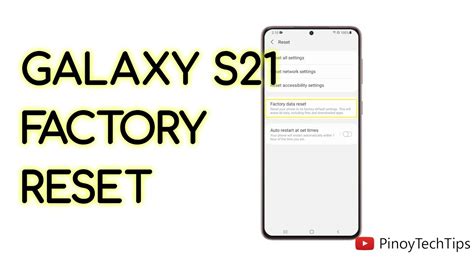 How To Factory Reset A Samsung Galaxy S21 Youtube