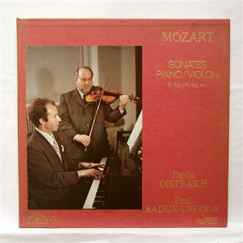 Mozart Sonatas For Violin Piano K 306 377 454 481 By David