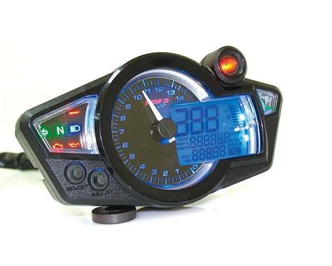 Multifunctional Speedometer Koso Rx N Gp Style Black Blue Lighting