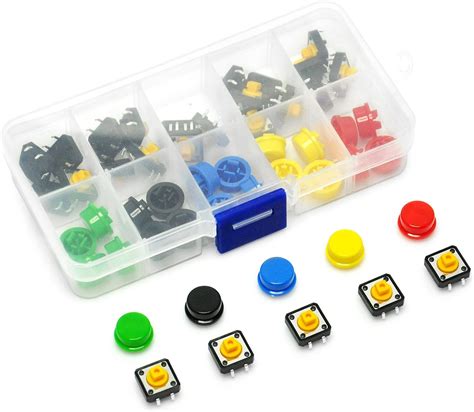 Amazon Gikfun 12x12x7 3 Mm Tact Tactile Push Button Momentary SMD