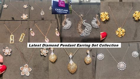 Caratlane Diamond Pendant Earring Designs With Weight Price New