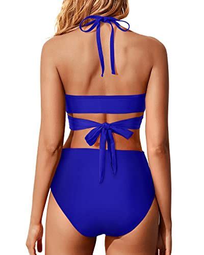 Tie Waist Halter Neck Bikini Set Royal Blue M Artofit