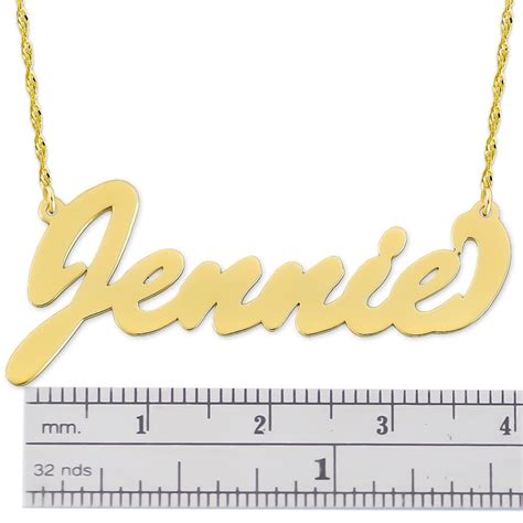 10k Or 14k Solid Gold Personalized Name Necklace Laser Cut Etsy