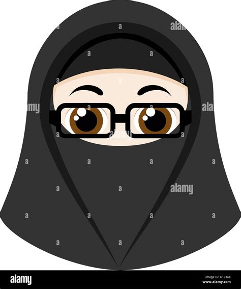 Cartoon Girl Niqab Stock Vector Images Alamy