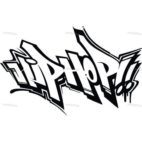 Graffiti Lettering in Black and White