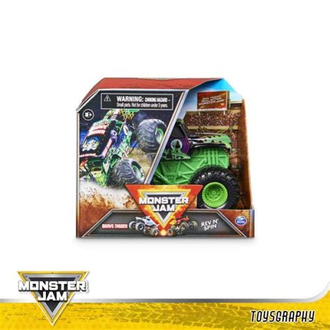 Promo Monster Jam Rev N Spin Grave Digger Trucks Hot Wheels Rev Tredz Truck Diskon Di Seller