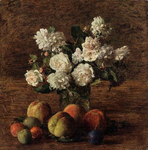 Reproducciones De Pinturas Toda La Vida Rosas Y Frutas De Henri Fantin