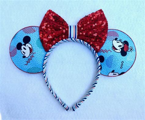 Blue Geo Mouse Ears - Mousterpiece Ears
