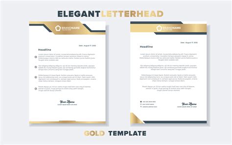 luxury golden letterhead design template for stationary for business ...