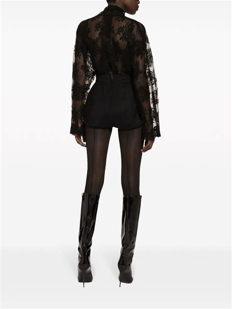 Dolce And Gabbana Sheer Lace Jacket Black Farfetch