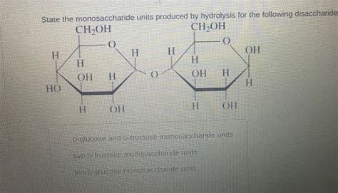 Solved State the type of glycosidic bond for this | Chegg.com