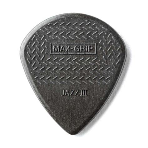 Jim Dunlop 471R3C 1 Max Grip Jazz III Carbon Fiber Gri Pena