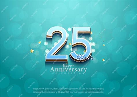 Premium Vector 25th Anniversary With Transparent Bubble Background