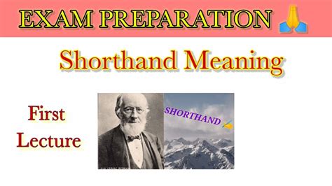 Shorthand Meaning // English Shorthand - YouTube