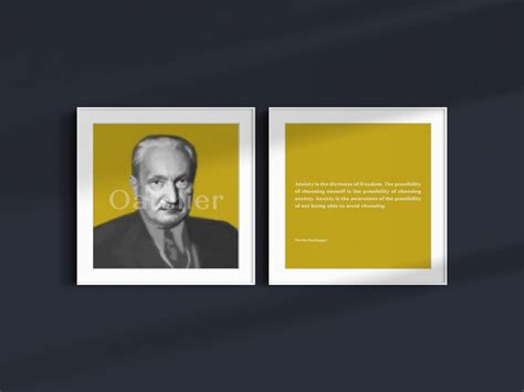 Martin Heidegger Portrait Drawing Digital Art B&W With Yellow Background Perfect Gift for German ...