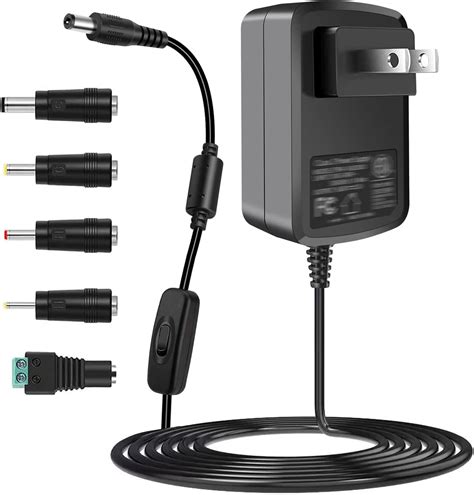 TKDY Cable Adaptador De CA De 12 V 2 A CC Con Interruptor 100 240 V