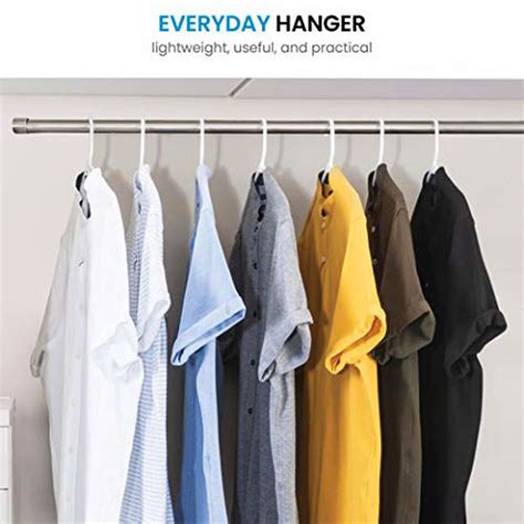 GetUSCart- White Standard Plastic Hangers (50 Pack) Durable Tubular ...