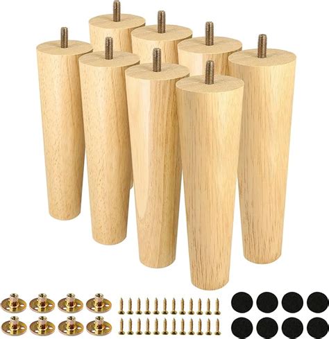 Amazon Fodau Rubber Wood Furniture Legs Inches Straight