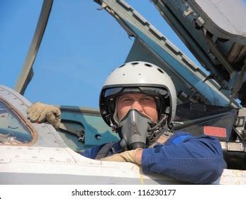 Military Pilot Helmet On Aircraft Stock Photo (Edit Now) 116230177