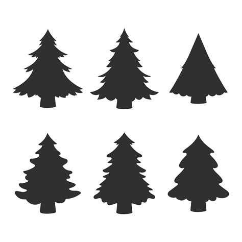 Simple Christmas tree silhouette 23712069 Vector Art at Vecteezy