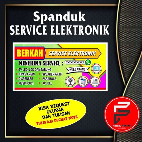 Spanduk Service Eletronik Banner Serpis Spanduk Reparasi Elektronik