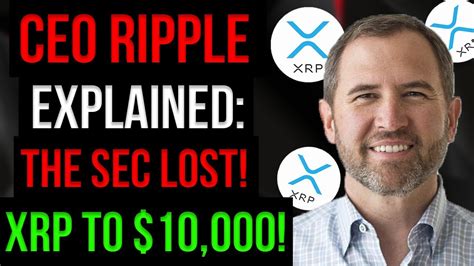 Ceo Ripple Says “xrp To 10 000 Xrp Won The Sec Lawsuit ” Xrp Price