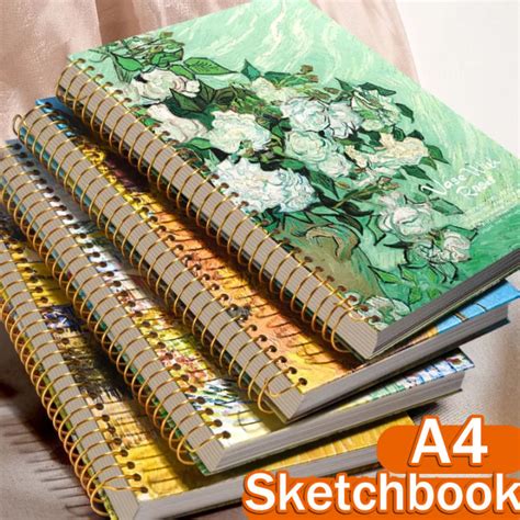 A4 Thick Sketchbook Drawing Books Hard Cover School Supplies Graffiti