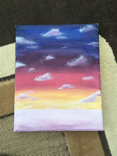 Stunning Sunset Gradient Painting on Canvas - Etsy