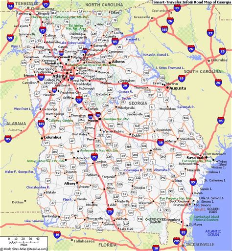 georgia map with cities MAP OF GEORGIA Click now for ~ mapnexus