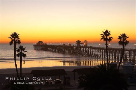 Oceanside Pier At Dusk Sunset Night California 14629