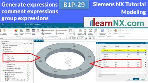 Siemens Nx Tutorial How To Generate Expressions Comment Expressions