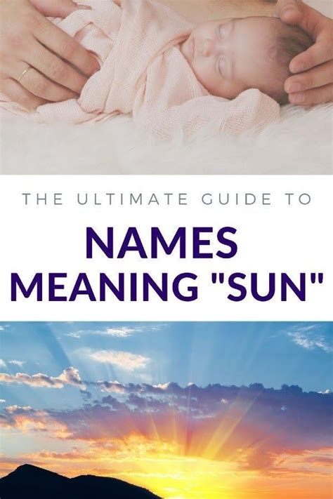 151 Names That Mean Sun With Meanings And Origins Names That Mean