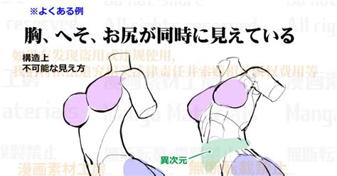 漫画素材工房 個人メモ：胴体回旋の可動域 漫画素材工房のイラスト Pixiv