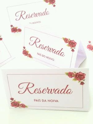 Placa De Reservado Compre Produtos Personalizados No Elo7