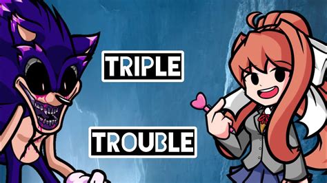 FNF Triple Trouble Mashup Sonic Exe DDLC Four Sonic YouTube