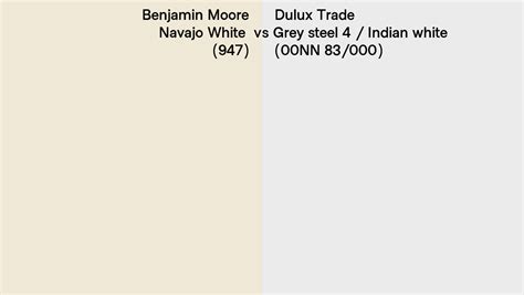 Benjamin Moore Navajo White 947 Vs Dulux Trade Grey Steel 4 Indian