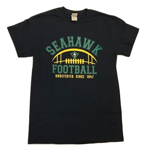 Uncw Football Undefeated Since 1947 T Shirt Navy