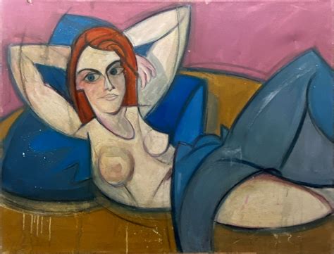 Proantic Contemporary Spanish School Large Reclining Nude