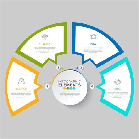 Premium Vector Timeline Circle Infographic Template Options Or Steps