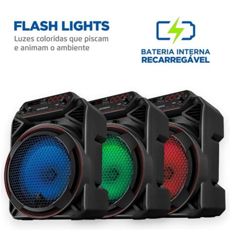 Caixa de Som Mondial CM 150 Amplificada Connect Party Plus em Promoção