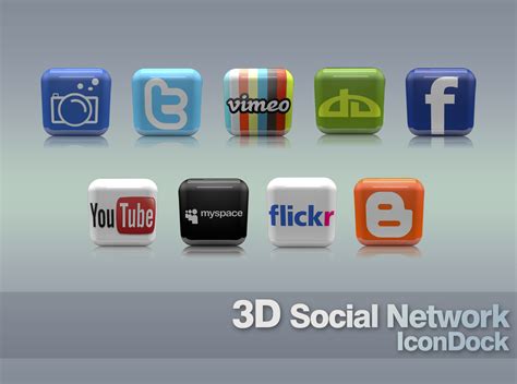 15 3D Social Icons Web Images - 3D Social Media Icons, Free Web Icons ...